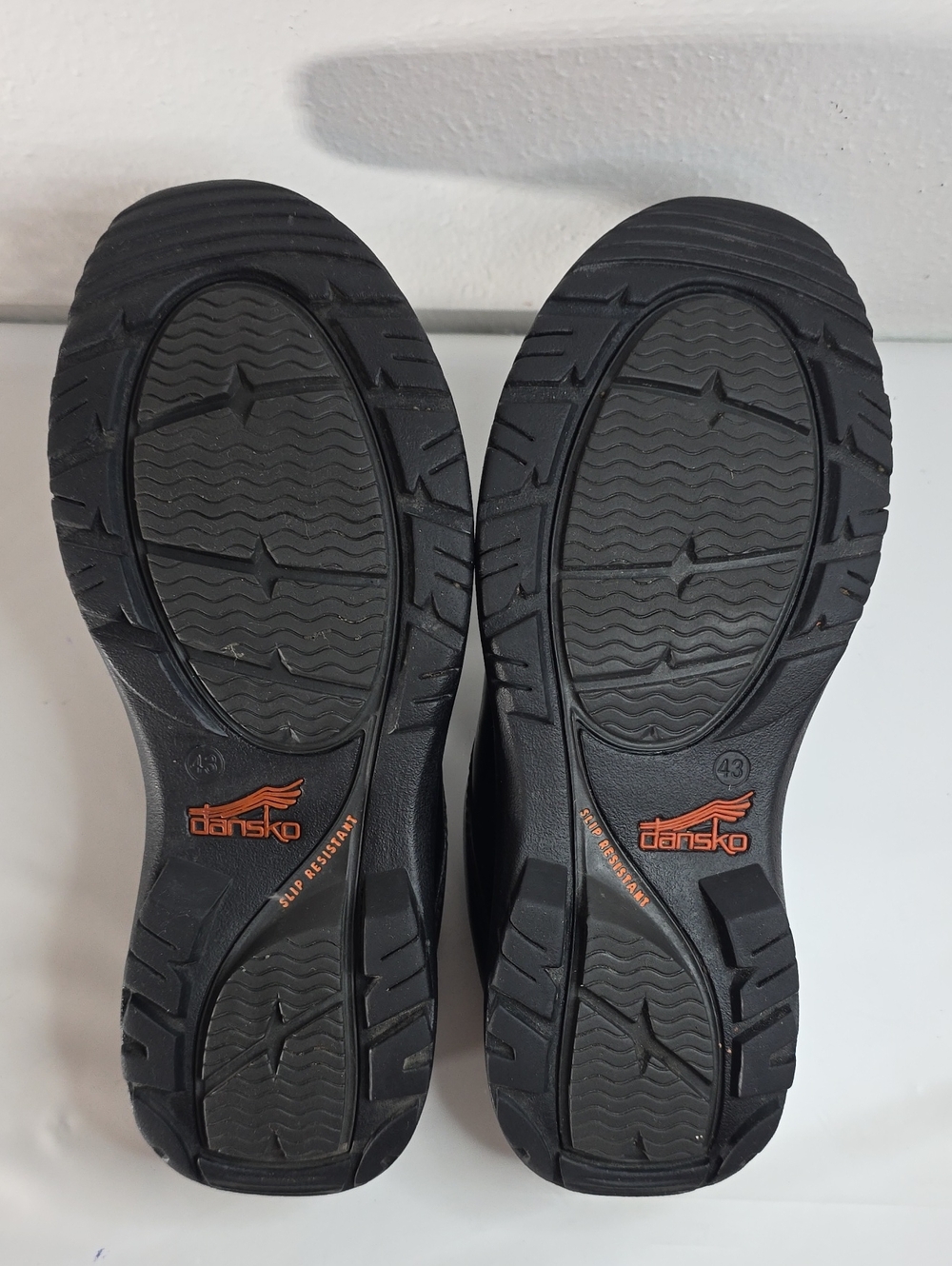 DANSKO WIL LEATHER BLACK SMOOTH SLIP-ON LOW BACK MULES CLOGS MENS SIZE 43 VGUC - Picture 14 of 16